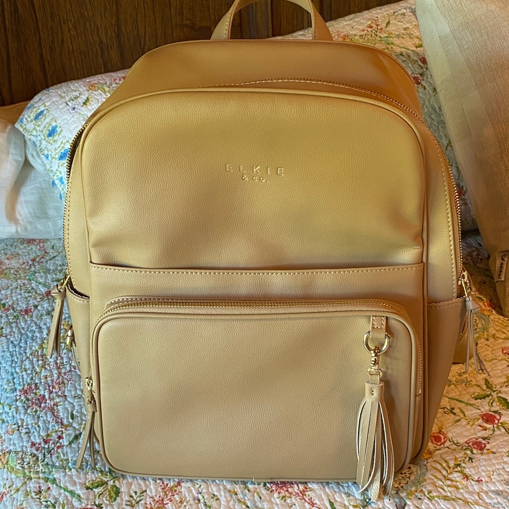 Tan Diaper Bag Backpack